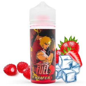 E-liquide Fighter Fuel by Maison Fuel Uraken, savoureuse association des fraises et de l’arbouse. Frais