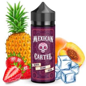 Découvrez le mélange fruité de Mexican Cartel - E-liquide 100ml - Ananas Fraise Pêche