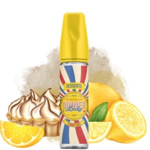 E-liquide Lemon Tart de Dinner Lady, une crème de citron meringuée sur une pâte à tarte savoureuse pour une expérience de vape gourmande et appréciée des vapoteurs.