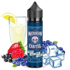 E-liquide Mexican Cartel Limonade-Fruits Rouge-Bleuets. Un mélange délicieux avec de belles notes fraîches.