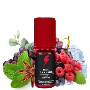 TJuice Red Astaire, c'est un e-liquide saveur fruit rouge, raisin noir, eucalyptus, anis et menthol. Un incontournable frais et fruité.