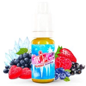 L'e-liquide Fruizee Bloody Summer. Une mixture délicieuse saveur fruits rouges, raisins et cassis avec de belles notes fraîches.