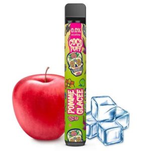 E-cigarette Coco Puff - Pomme Glacée jetable est composée de propylène glycol, glycérine végétale, arômes naturelles et artificielles.