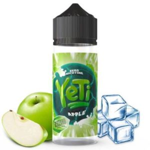 L'e-liquide Yeti Apple. Une mixture délicieuse saveur pomme, le tout relevé d'une touche de fraîcheur.