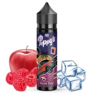 E-liquide Maison Fuel Poppy’s Road Trip est un jus saveur pomme rouge croquante et framboises sucrées avec une belle note fraîche. 50ml