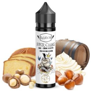 E-liquide Religion - Super Caake : Profitez d'une pause gourmande en savourant un délicieux jus saveur cake, crème noisette et noix de macadamia. 50ml