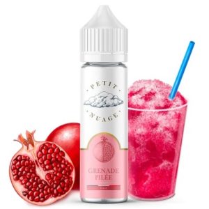 L'e-liquide de la marque Petit Nuage saveur Grenade Pilée. Une mixture délicieuse avec de belles notes fraîches. 50ml. Fabriqué en France.