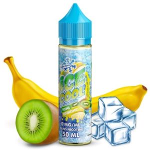 E-liquide Ice Cool - Kiwi Banane 50ml : savourez un jus frais et fruité. 50ml to 75ml. Fabriqué en France.